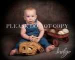 9 month baby portraits with baseballs